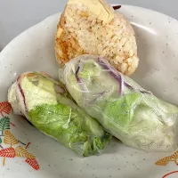 筍の子ご飯おにぎり🍙と生春巻き|じゅん🎶さん