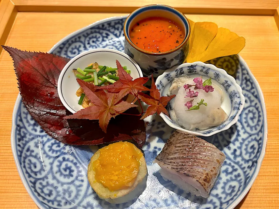 ①12月9日・［和食のコース🥰］・前菜5種🙂✨|山勝さん