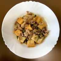HOME 豚肉厚揚げ炒め|ばーさんさん