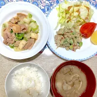 豚バラ白菜海鮮炒めとアボカドサラダ|おしゃべり献立さん