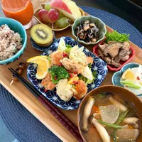 ゆかりさんの料理  メインは冬野菜と鶏胸肉のハニーマスタード和え🐝|ゆかりさん