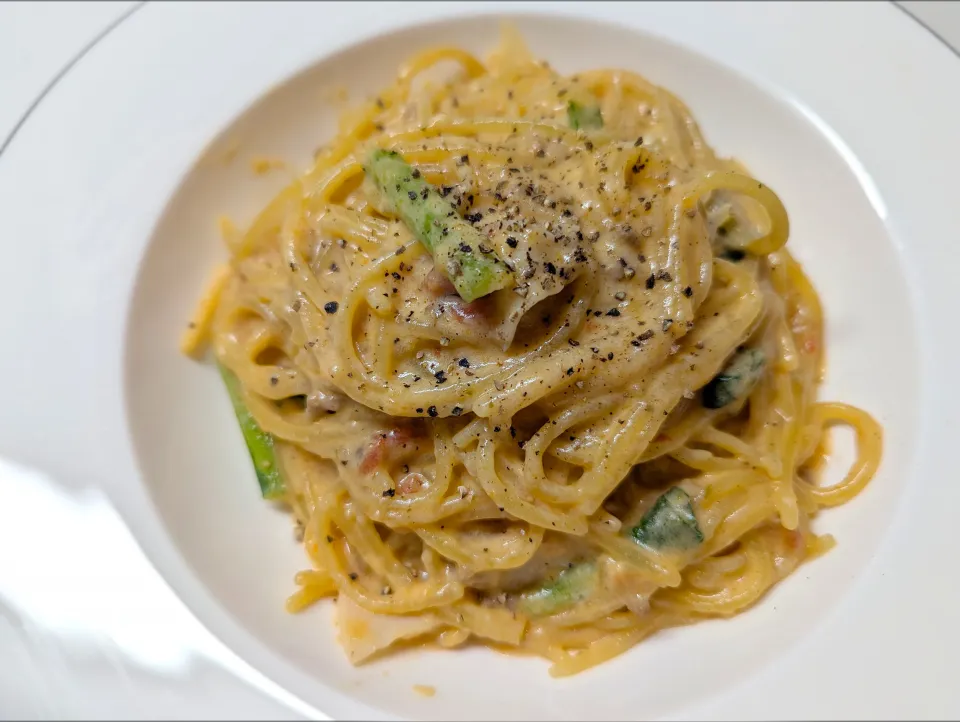 ラザニアの残りのソースでチーズクリームパスタ|chiaraさん