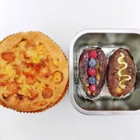 香肠土豆佛卡夏+烤红薯| Yilinさん