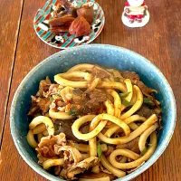 ランチ♯カレーうどん♯自家製干し柿|小松菜さん