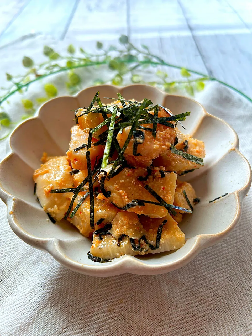 長芋と里芋の明太炒め|まなまな♡さん