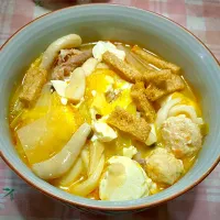 キムチチゲうどん|すくらんぶるえっぐさん