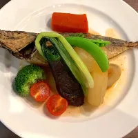 鯵の素揚げと野菜|meixuziさん