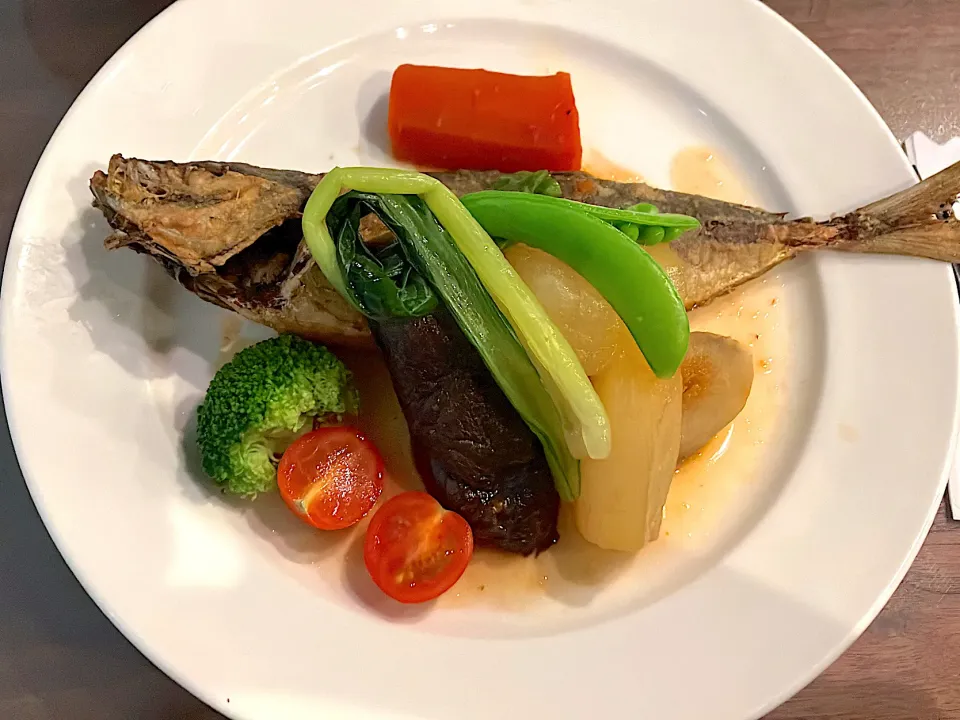 鯵の素揚げと野菜|meixuziさん