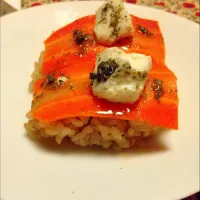 サーモンバジルモッツアレラ風|キムコさん