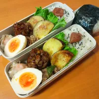 次男弁当&おにぎり|tamagomagomagoさん