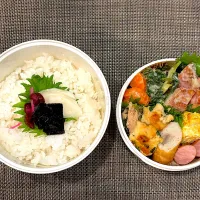 高校生息子のお弁当🍱 ちんげん菜とベーコンのクリーム煮弁当🍱|Snow10さん