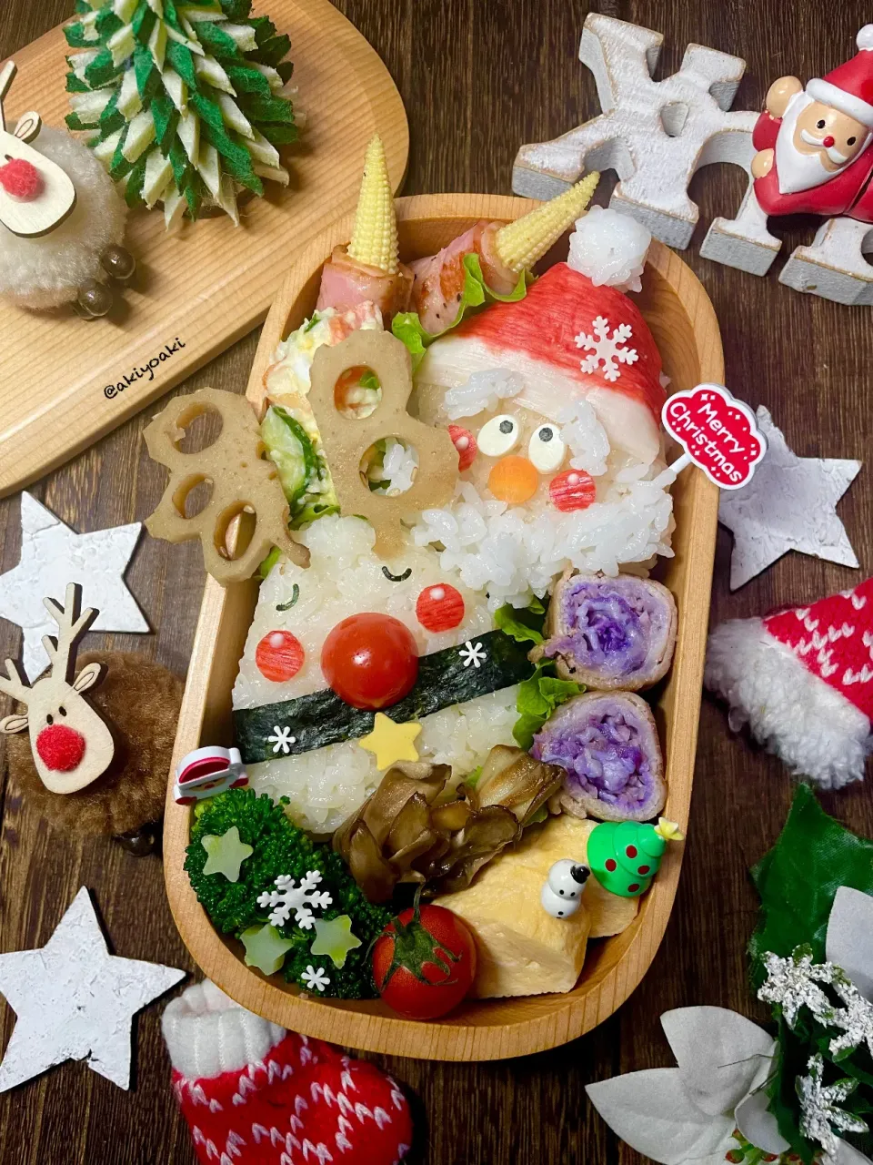クリスマス弁当|Akiyoෆ¨̮⑅さん