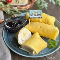 豆乳クリームの米粉バナナクレープ🍌