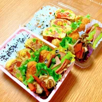 夫と次女のお弁当🍱🍙