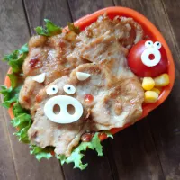 漢の…次女用🍱豚の生姜焼き丼弁当| ᵏᵒᵘさん