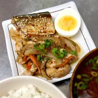 豚ねぎ塩スタミナ焼き/秋刀魚の山椒糠焼き|deekay71さん