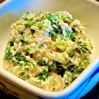 春菊•味付き糸蒟蒻白和え|mottoさん