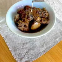 鶏レバー甘辛煮〜サステナブル大豆を使ったお味噌も入れてみたらコクうま😋に出来たよ〜| さくたえさん
