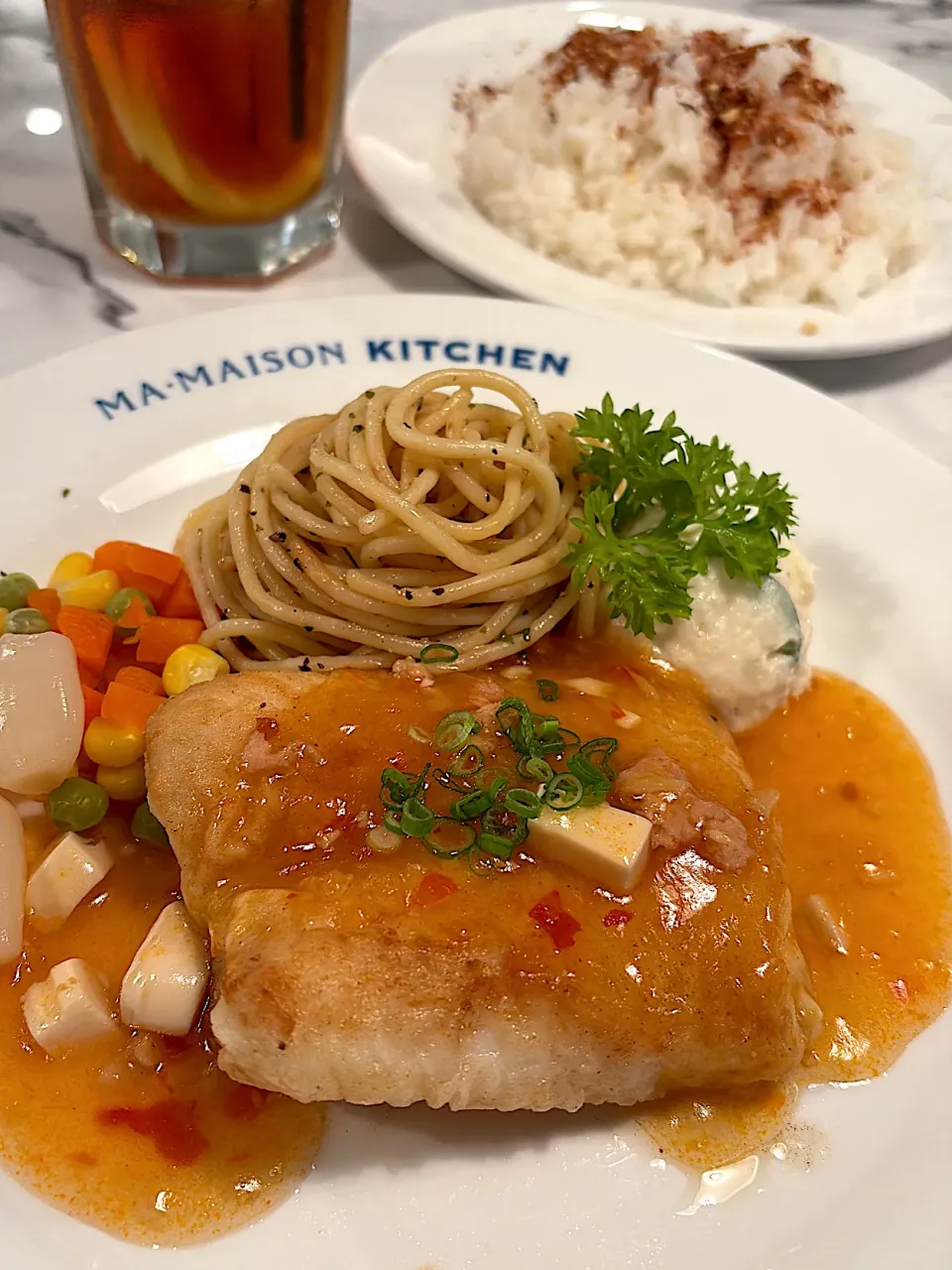 白身魚のムニエル 麻婆豆腐ソース|270w178bさん