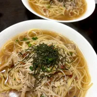 きのこの梅スープパスタ|ハルさん