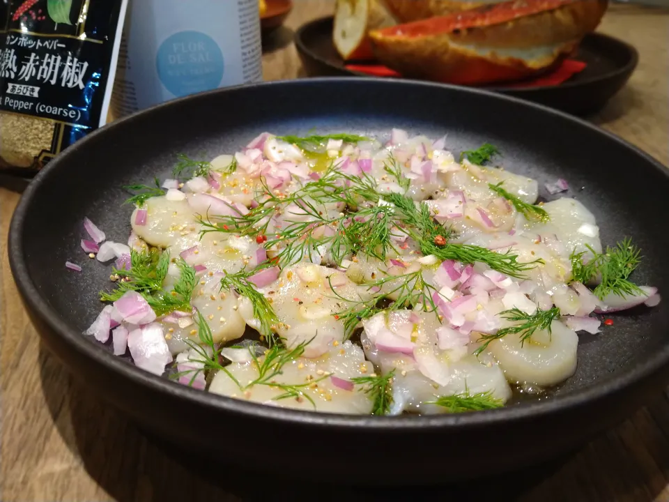 ホタテのカルパッチョ|古尾谷りかこさん