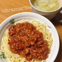 ＊野菜麹でトマトのあっさりミートソースの晩ごはん♪＊|ultramarineさん