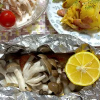 鮭のホイル蒸し 柚子を添えて| 🍒ふみりん🍒さん