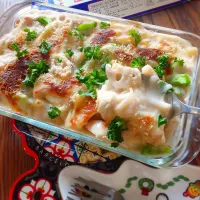 鶏ササミと蓮根のグラタン