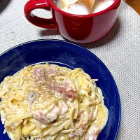 チーズクリームパスタ、クラムチャウダー|kaaaaaさん