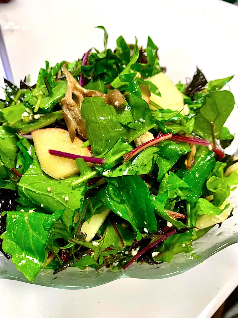 Leafy Green Salad with Apple Cider Vinaigrette|gonbenさん