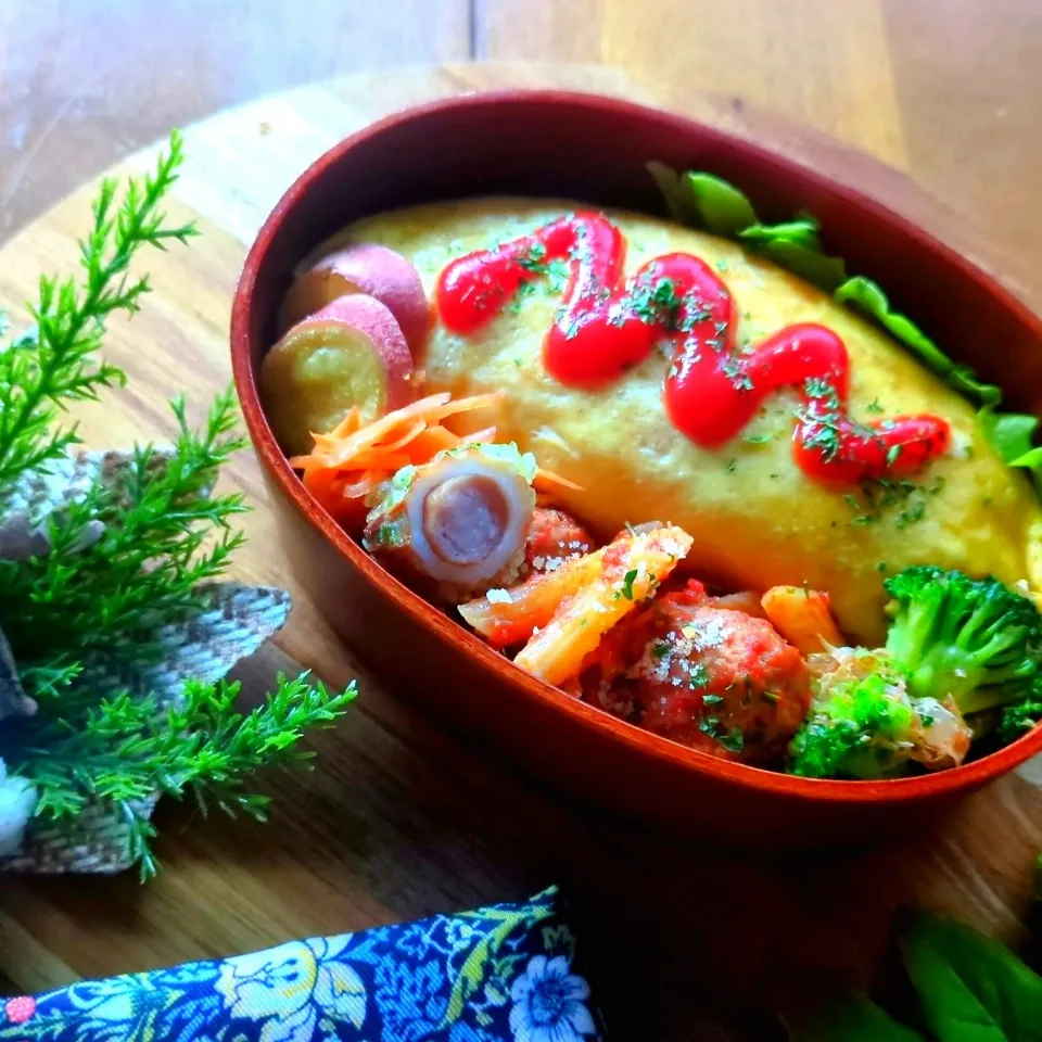 オムライス弁当🥄|さらママさん