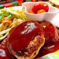 ハンバーグプレート|真珠きょうだいママさん