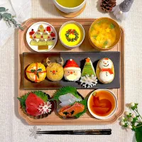 手まり寿司でクリスマスごはん