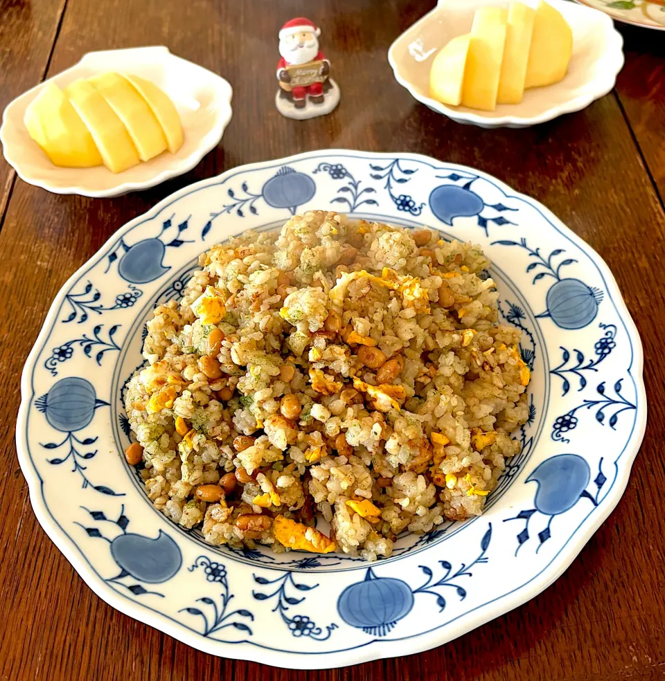 ブランチ♯納豆チャーハン|小松菜さん