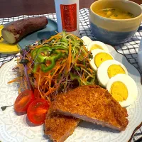 大豆ハムカツランチ|りんりんさん