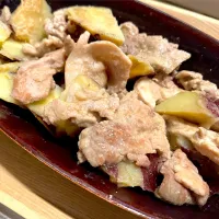 さつまいもと豚こまの煮物|茶茶茶さん