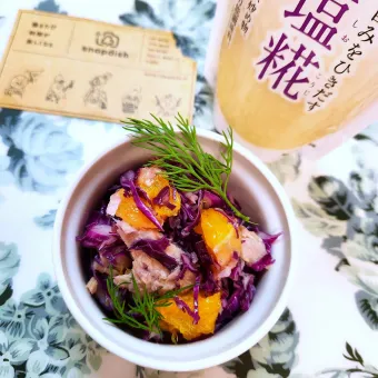 Snapdishの人気料理写真:🔷紫キャベツとツナの🍊みかんマリネ🔷