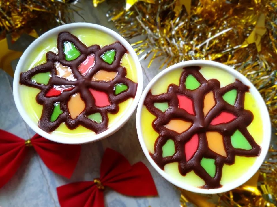 ステンドグラス風牛乳寒天ゼリー|きこりnoteさん