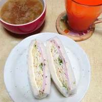 キャベツハムチーズサンド|うたかた。さん