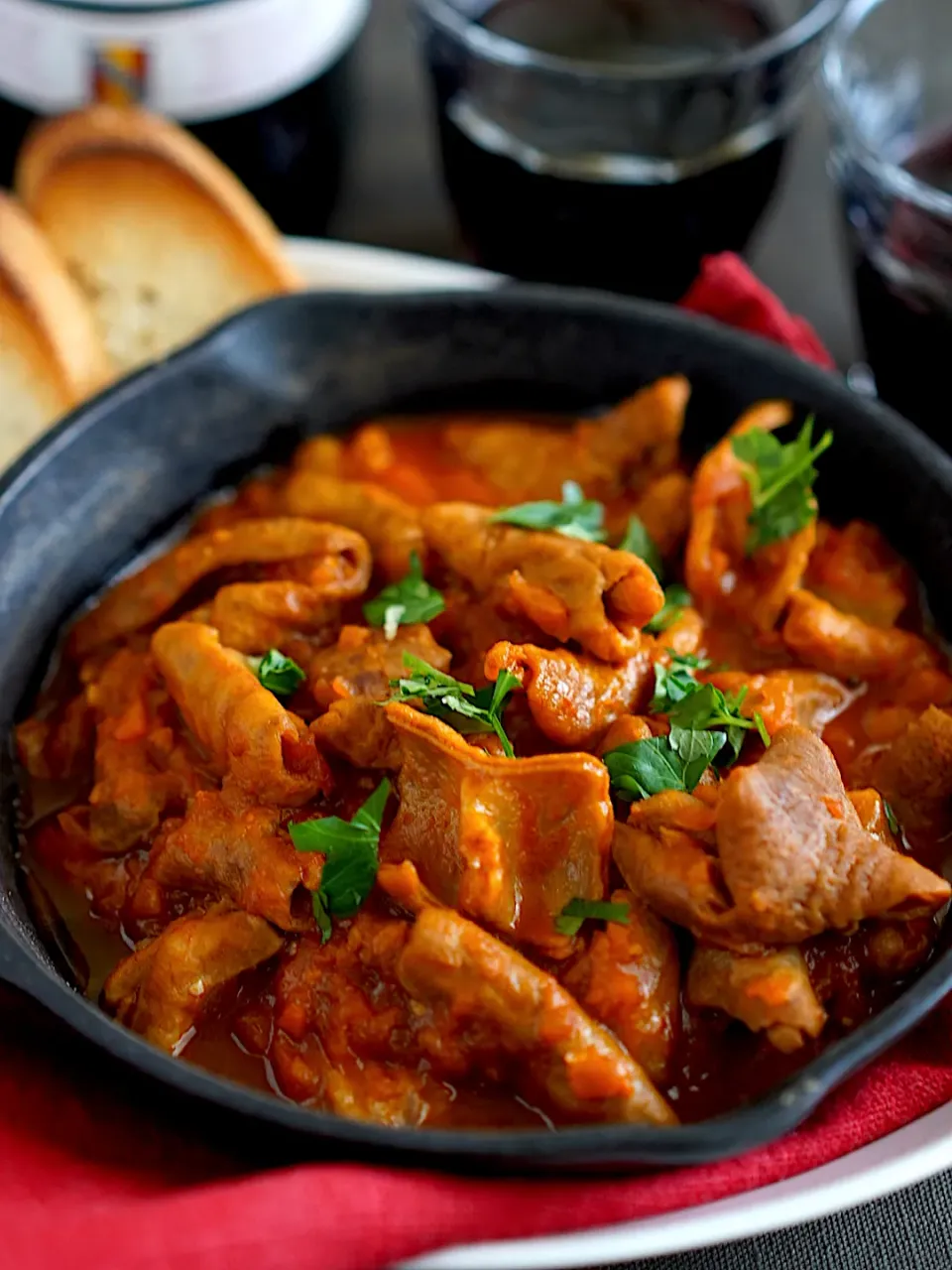 豚モツのトマト煮|てつやさん