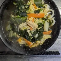 野菜かきたまうどん。|おいはる　2023.09〜現在3年目さん