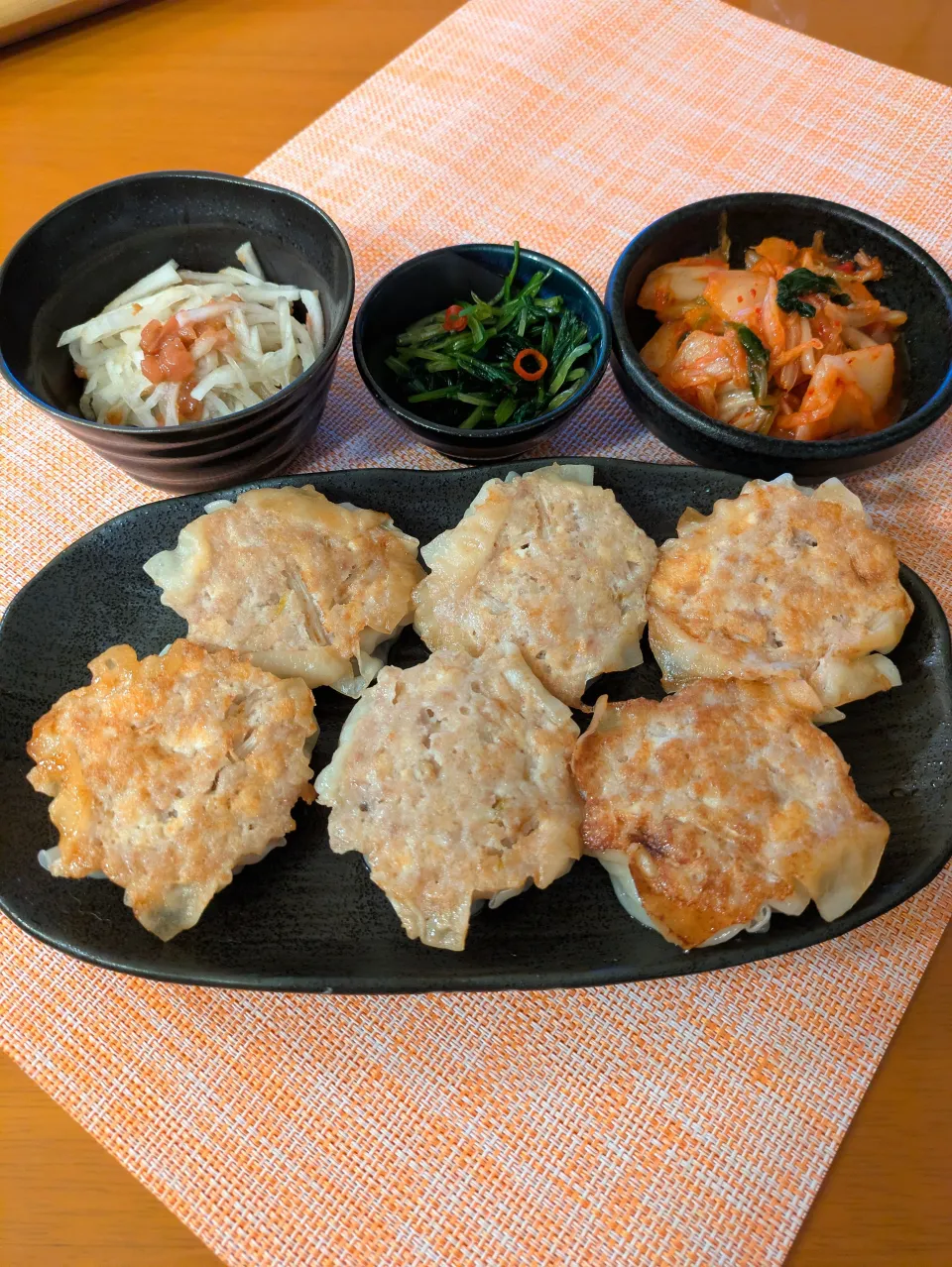 ☆包まないシュウマイ　☆大根の昆布茶和え　☆キムチ　☆壬生菜漬|chikakoさん