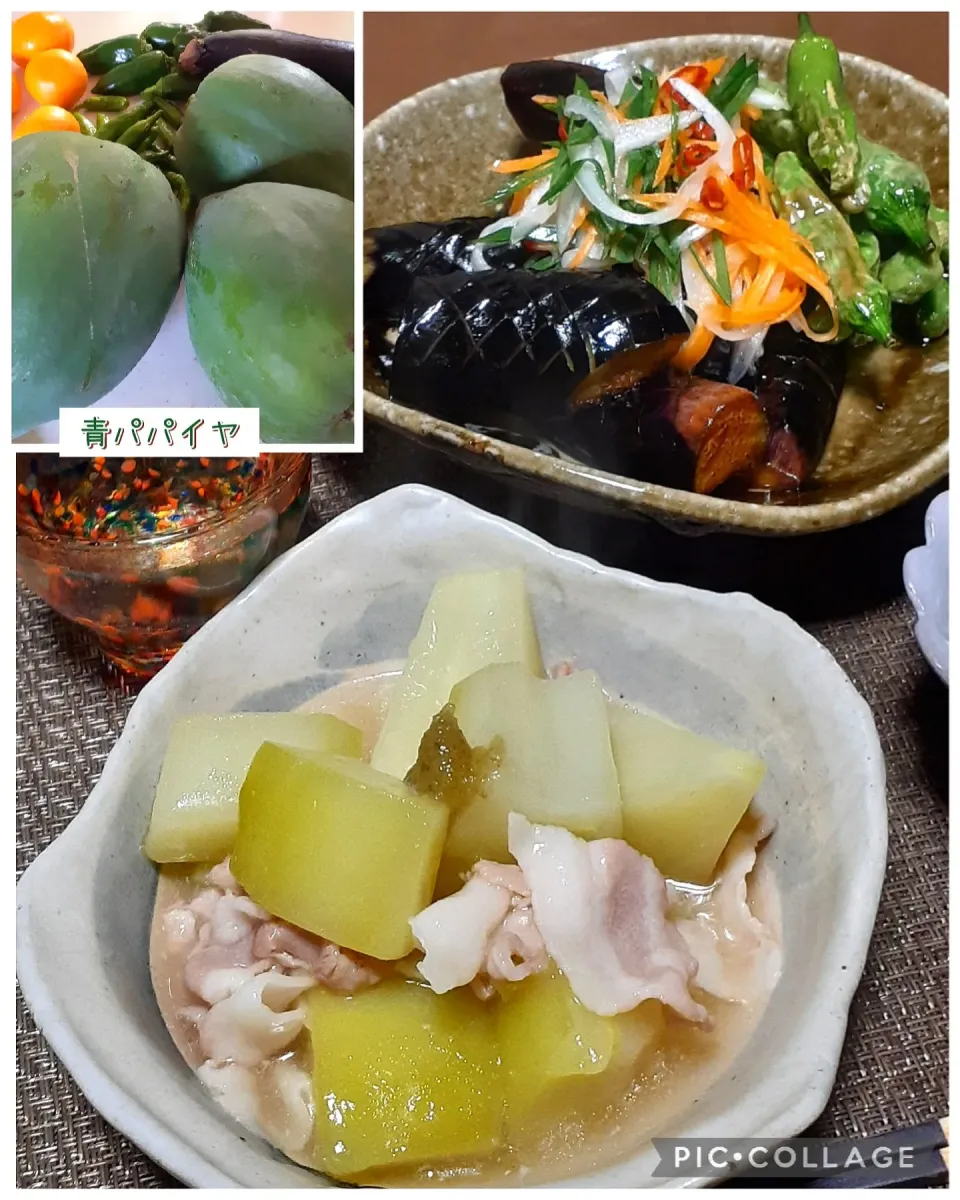 青パパイヤと豚バラの炊いたん✨|びせんさん