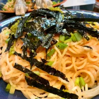 明太子パスタに柚子胡椒を散らして|Takeshi  Nagakiさん