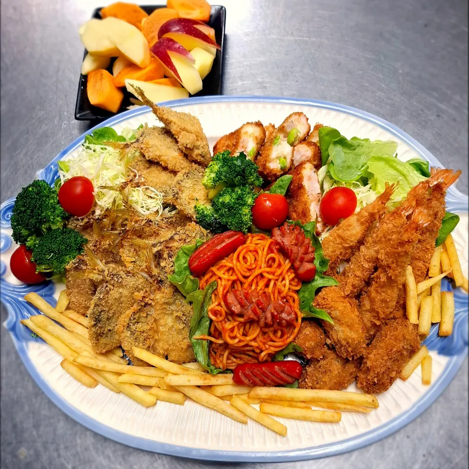 🍤夕食は...フライの盛り合わせ🍤|ゆきさんさん