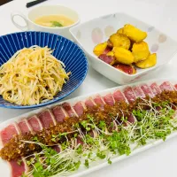 マグロの炙り🐟&粉雪さつまいも🍠| たーたさん