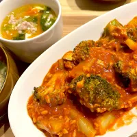 ひき肉とブロッコリーのトマト煮|茶茶茶さん