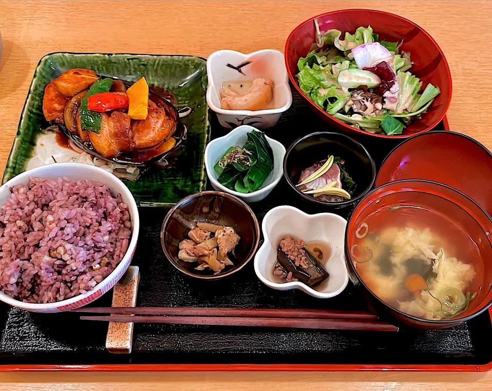 梅みづき　茄子と能登豚バラと加賀生麩の田楽ランチ|四天王さん