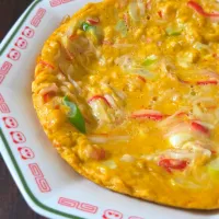 カニカマと長ネギの中華オムレツ|ぱんだのままんさん