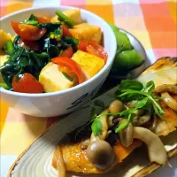 鮭のバタポン
ニラトマトだれde厚揚げ|マギーさん